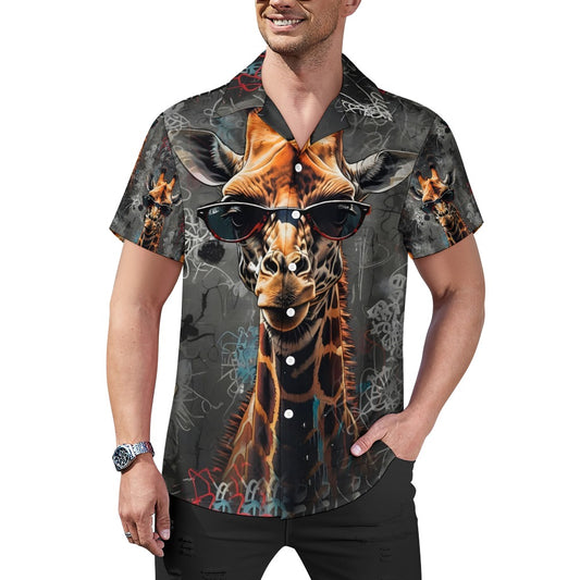 Streetwise Safari - Cuban Collar Shirt - A Wild Urban Adventure