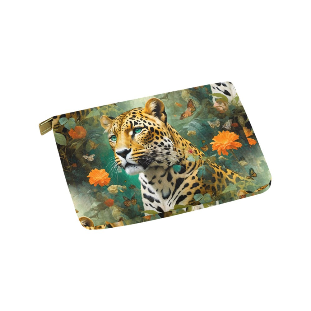 Leopard Flora - Jungle Majesty Zip Pouch