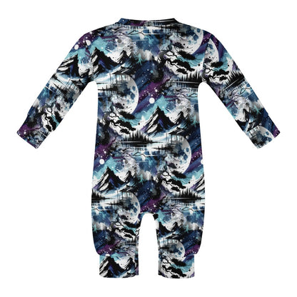 Silent Night - Patterned Baby Onesie - A Serene Winter Dream