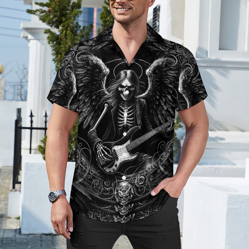 Bass Angel - Cuban Collar Shirt - A Rock and Roll Revelation