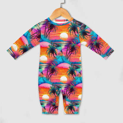 Ocean's Kiss - Patterned Baby Onesie - A Tropical Dream