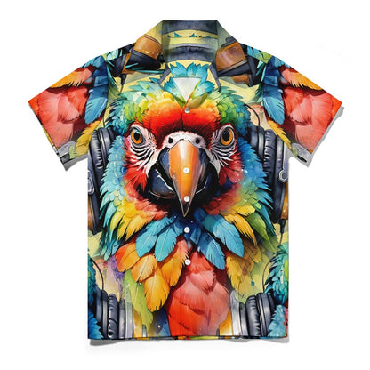 Macaw Beats - Cuban Collar Shirt