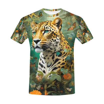 Leopard Flora - Unisex All Over Print T-Shirt