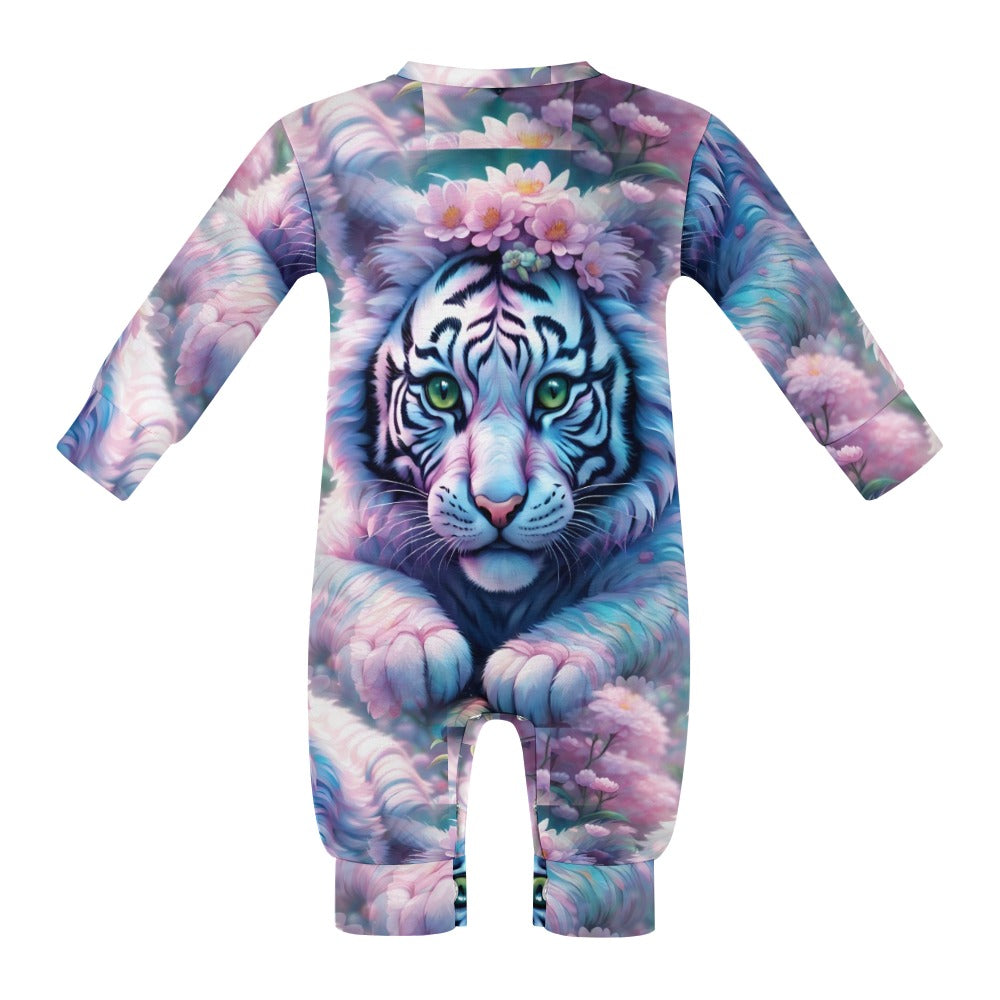 Adorable White Tiger - Baby Romper