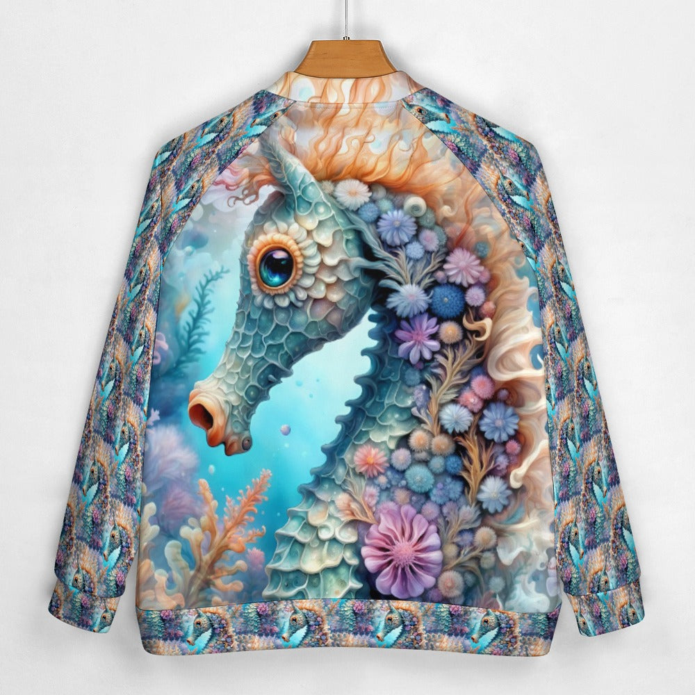 Adorable Seahorse - All-Over-Print Baseball Jacket