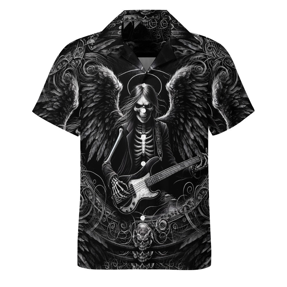 Bass Angel - Cuban Collar Shirt - A Rock and Roll Revelation