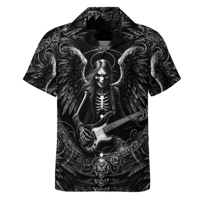 Bass Angel - Cuban Collar Shirt - A Rock and Roll Revelation