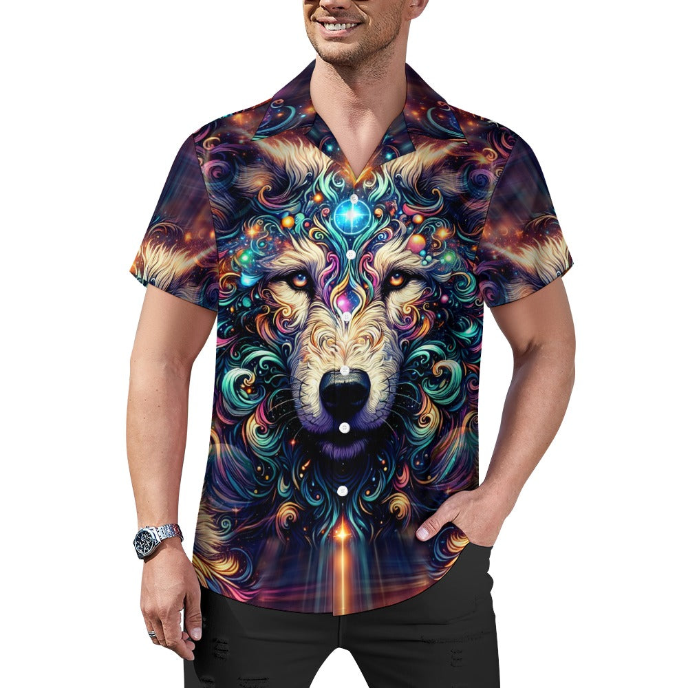 Stardust Wolf - Cuban Collar Shirt