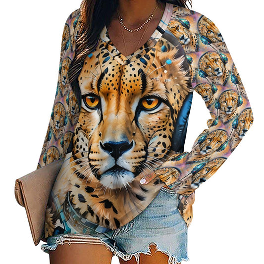 Cheetah Beats - Trendy Women's Tee