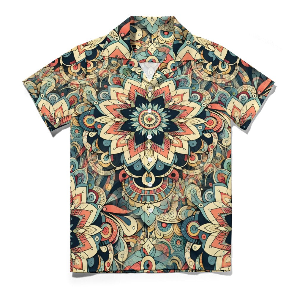 Visual Feast - Cuban Collar Shirt - A Kaleidoscope of Colors