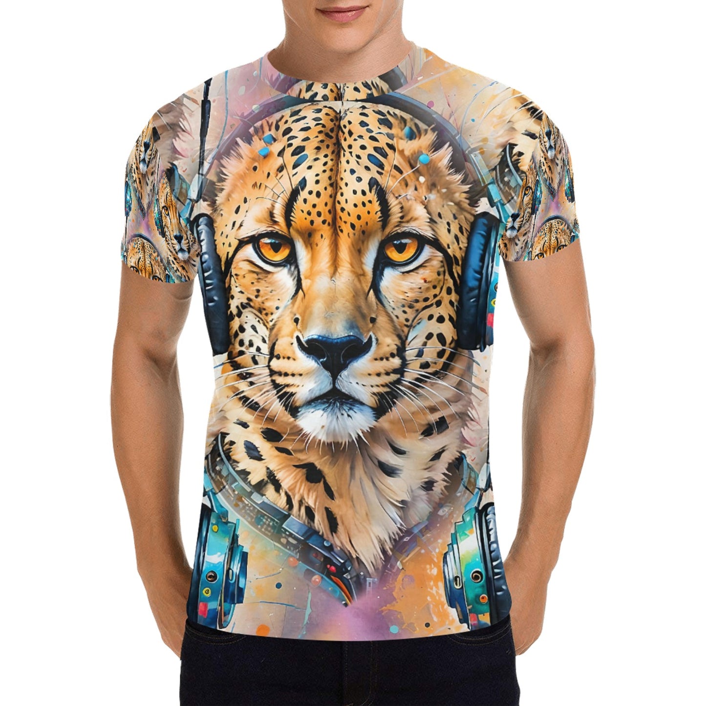 Cheetah Beats - Unisex All Over Print T-Shirt