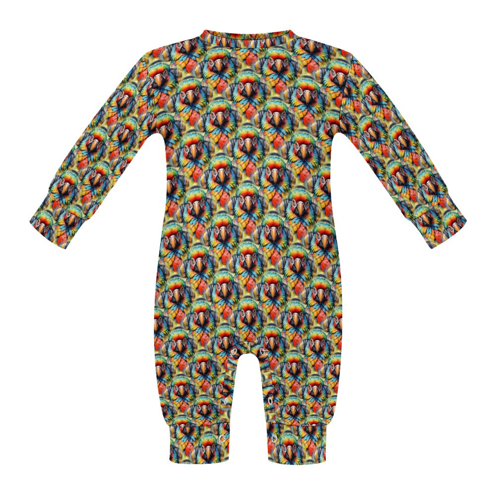 Macaw Beats - Patterned Baby Romper