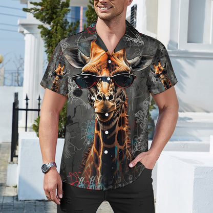 Streetwise Safari - Cuban Collar Shirt - A Wild Urban Adventure