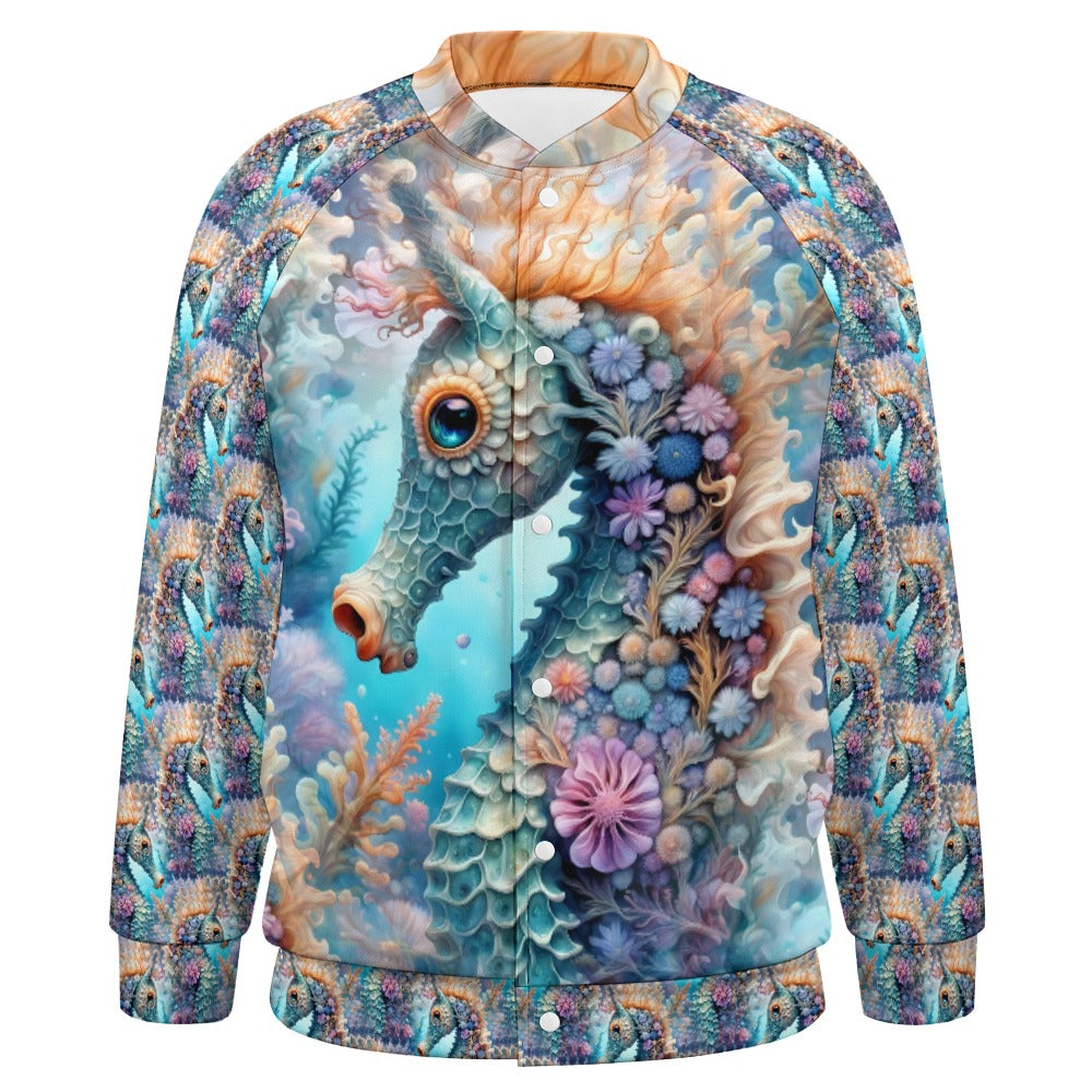 Adorable Seahorse - All-Over-Print Baseball Jacket