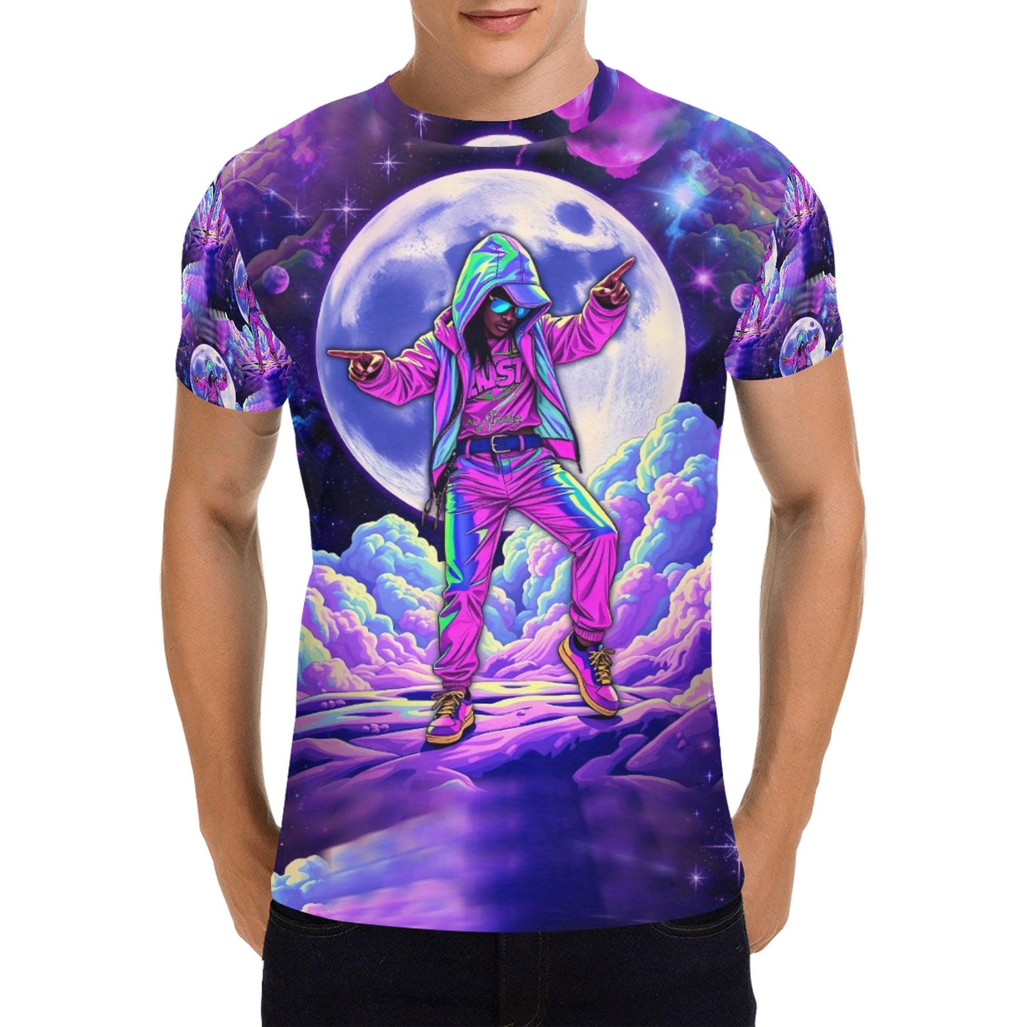 Galaxy Groove - Unisex All Over Print T-Shirt