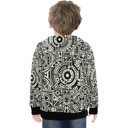 Linear Labyrinth - Little Kids Hoodie - A Mind-Bending Design - 2-7 years