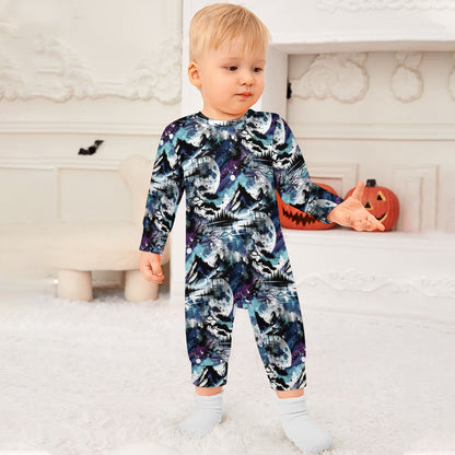 Silent Night - Patterned Baby Onesie - A Serene Winter Dream