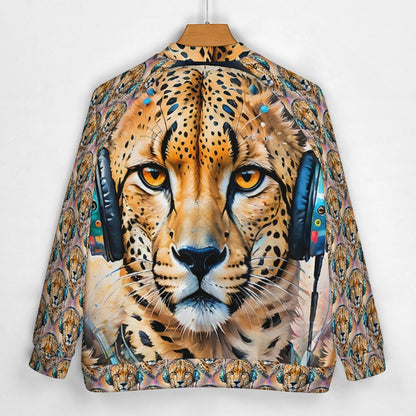 Cheetah Beats - All-Over-Print Baseball Jacket