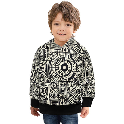 Linear Labyrinth - Little Kids Hoodie - A Mind-Bending Design - 2-7 years