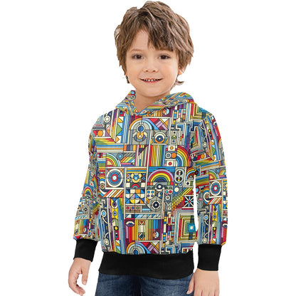 Rainbow Riot - Little Kids Hoodie - A Vibrant Celebration - 2-7 years