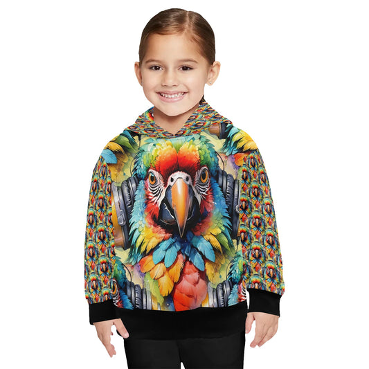 Macaw Beats - Kids Hoodie 2-7 years