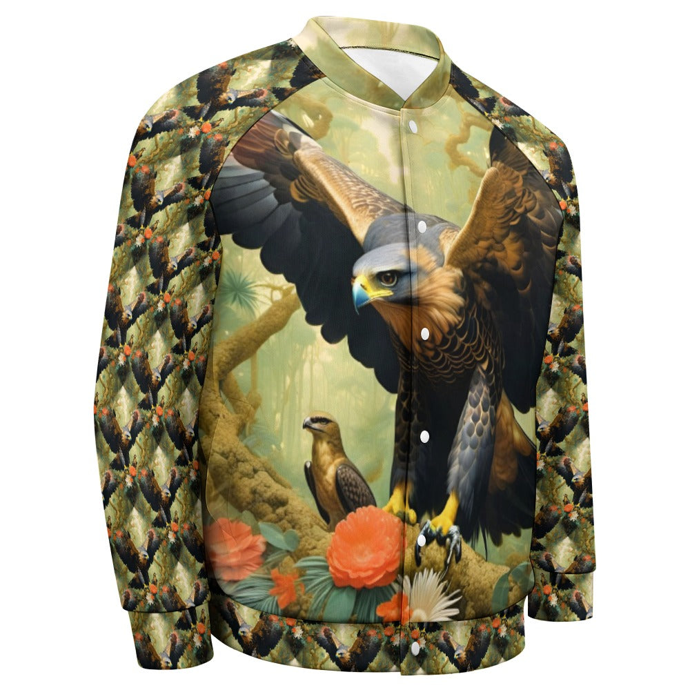 Eagle Flora - All-Over-Print Baseball Jacket